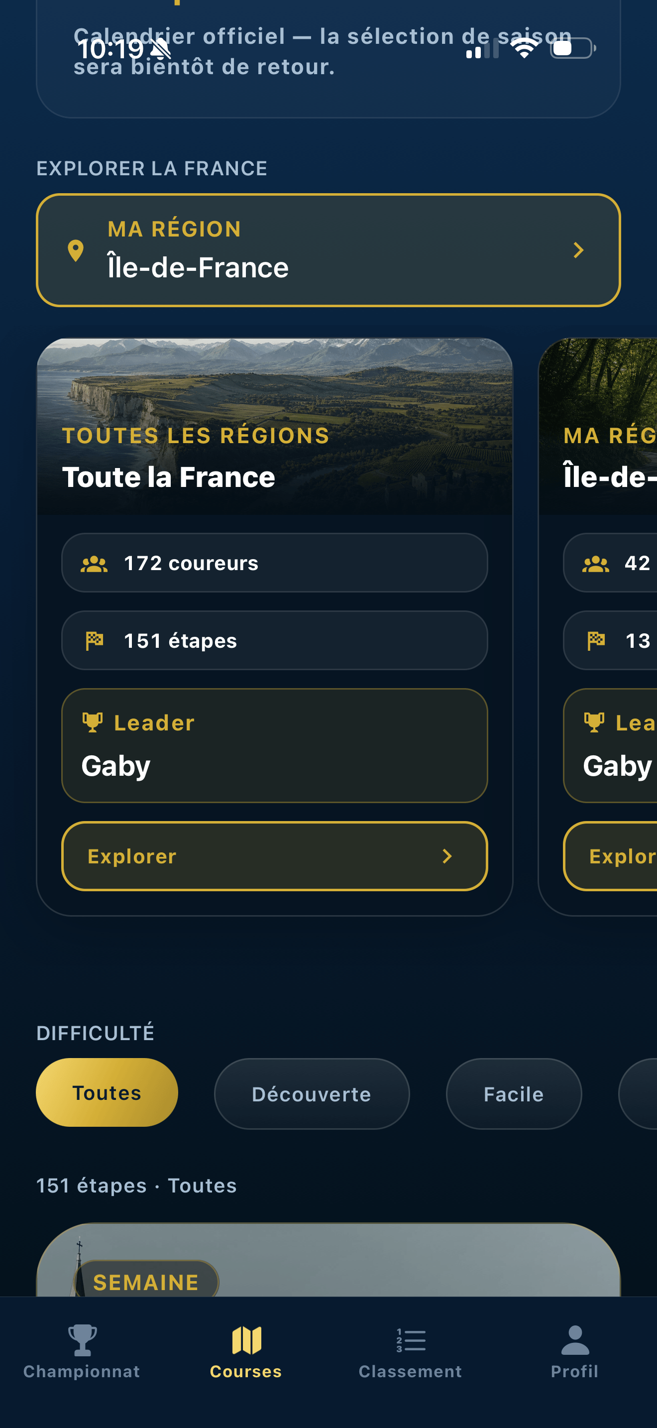 Explorer la France — régions et étapes